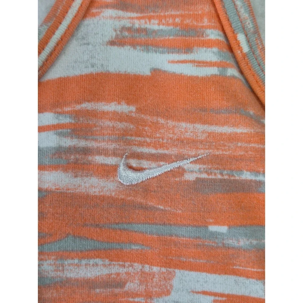 Nike Dri-FIT Built In Sports Bra Tank Top Women's L Orange Racerback